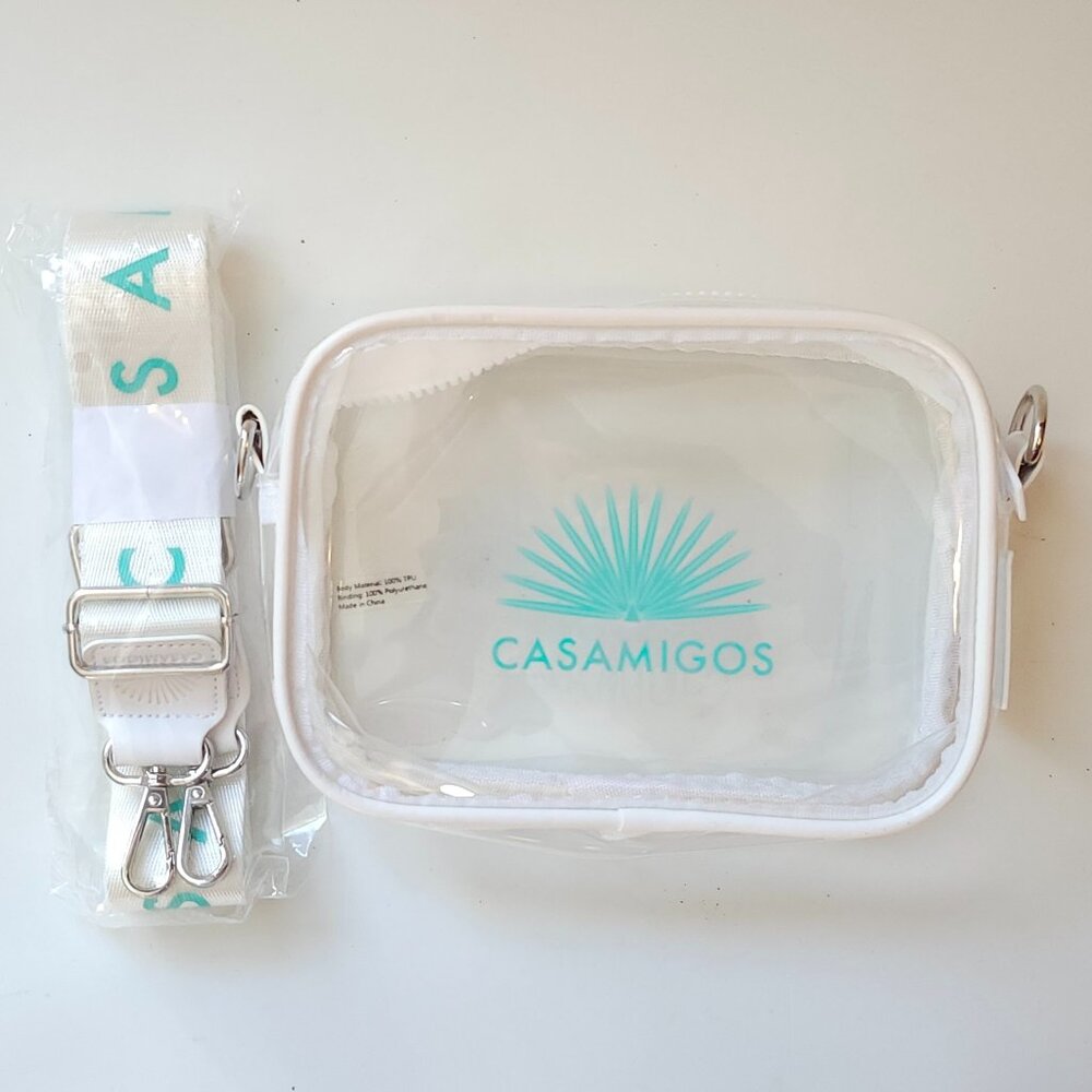 CASAMIGOS Clear PVC Festival Bag White and Teal Casamigos Tequila BNIP